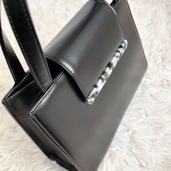Valentino Garavani Vintage Black Leather Handbag RARE- ONLY ONE ON POSH! - Picture 8 of 15